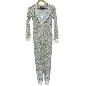 American Eagle Thermal One Piece Snap Button Neutral Lounge Longe Sleeve Size XS